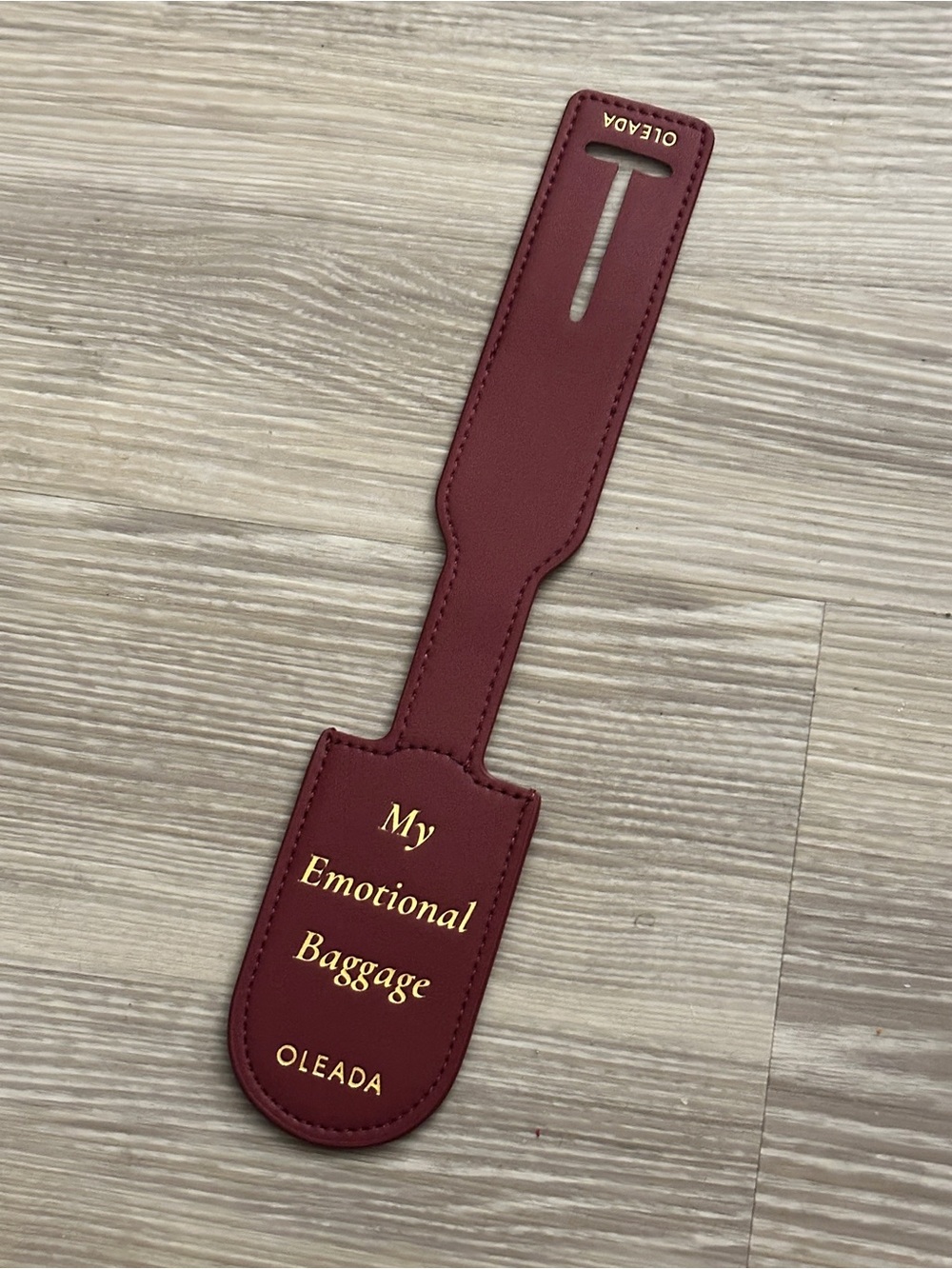 Oleada 'My Emotional Baggage' Scarlet Red Luggage Tag